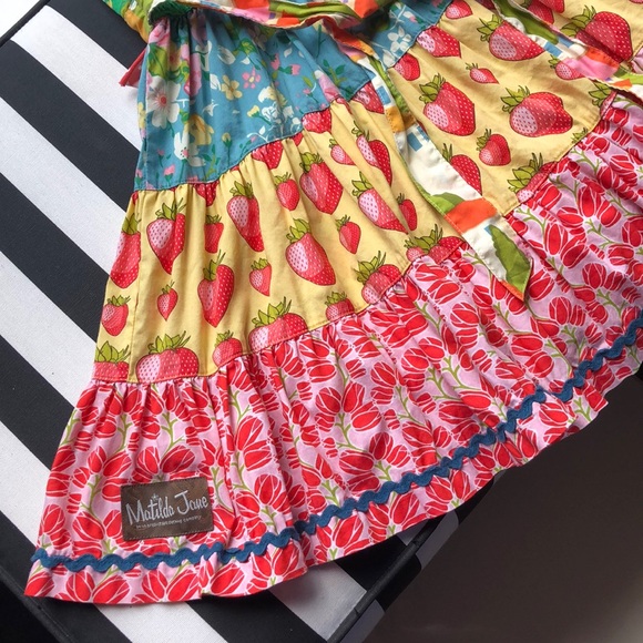 Sz 4 Matilda Jane Strawberry Fields Dress - Picture 5 of 7